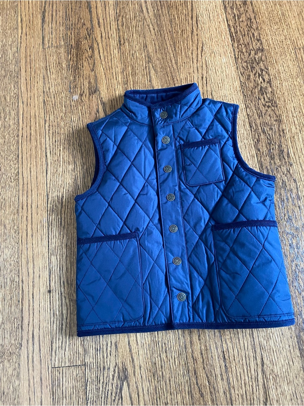 Janie and Jack Quilted Blue Vest - Lightweight Layer - 3T